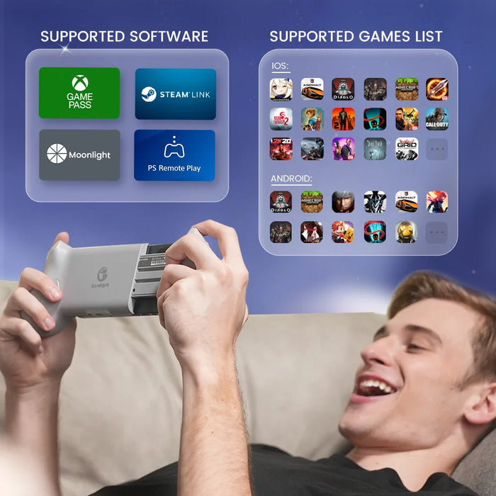 Mobile Game Controller with Hall Effect Joysticks & Triggers