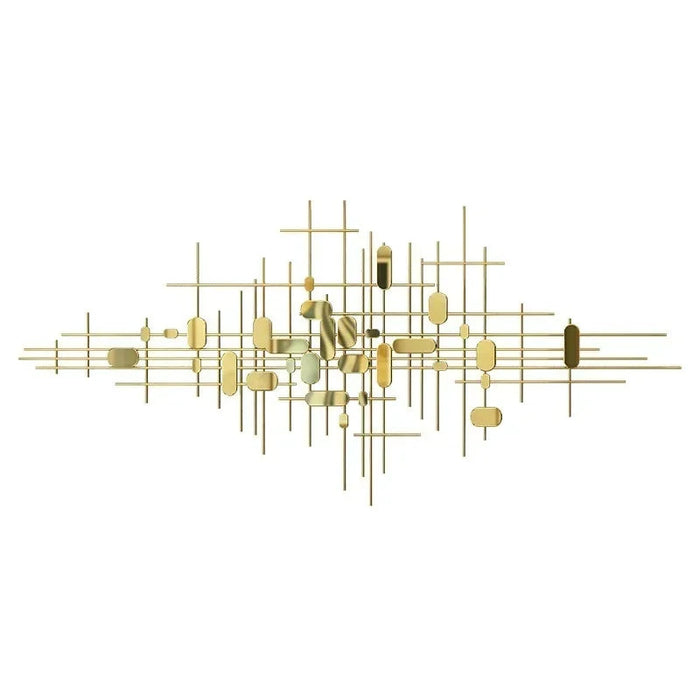 3D Metal Tree Wall Decor for Living Room Gold 150x70cm