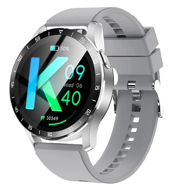 2-in-1 Smartwatch with TWS Earbuds, 1.32" AMOLED, Bluetooth Call – Silver White
