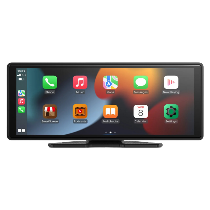 10" CarPlay Display with 1080p Dash Cam & Rear View TF Support
