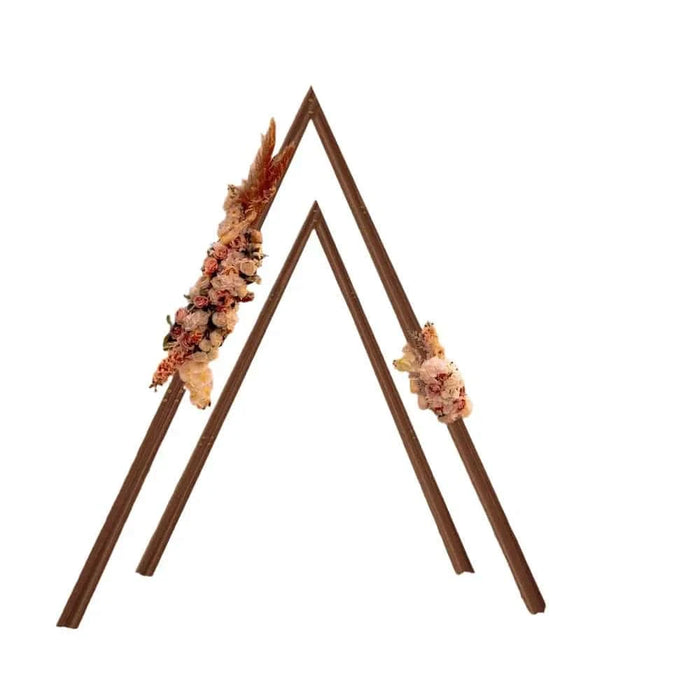 Rustic Charm Wooden Wedding Arch Set Natural Wood for Wedding Ceremony