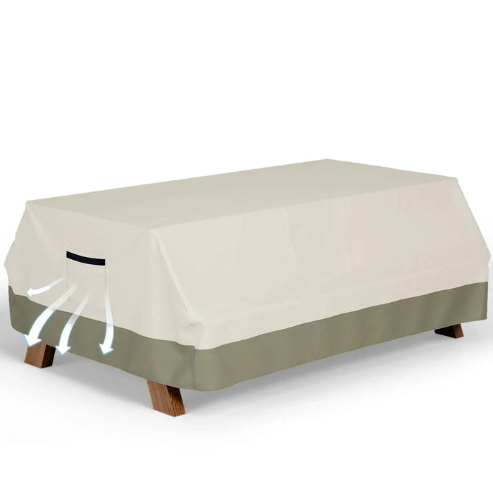 greenish beige picnic table cover measuring 1905 x 15748 x 762 cm