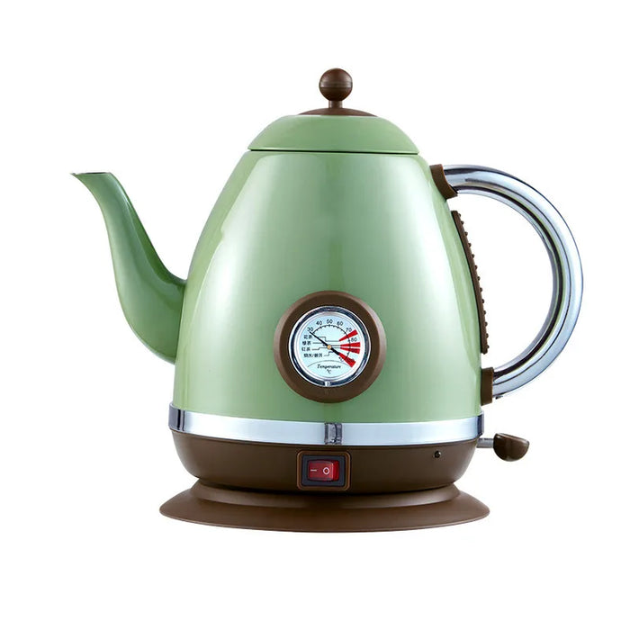 1.5L Electric Kettle Stainless Steel with Temperature Display Green