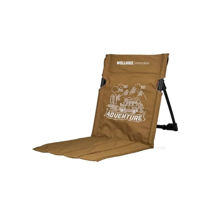 Portable Folding Outdoor Chair – Lightweight Wicker Beach Seat B-Khaki