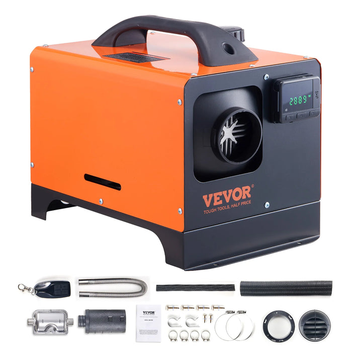 Powerful 8KW diesel air heater with LCD display and remote control