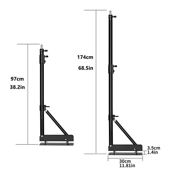 Durable Wall Mount Boom Arm for Photography Studio Lights, with 170cm Max Length, Space-Saving Design, and Easy Installation for Professional Use