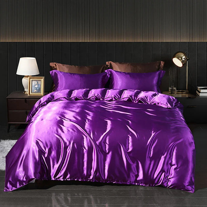 Elegant and comfortable bedding set for 12m bed in high-density solid color