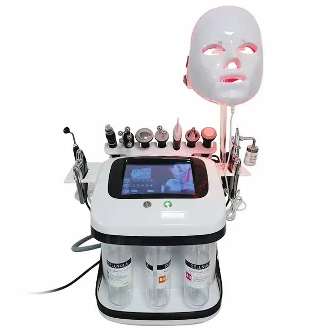10-in-1 Hydrofacial Machine with Oxygen Peeling & Moisturizer