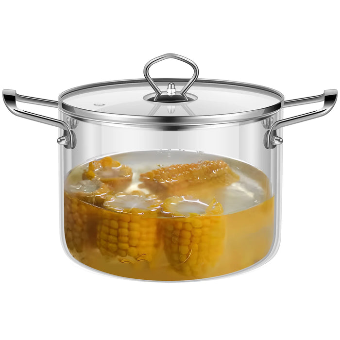 35L Heat-Resistant Glass Cooking Pot for Versatile Kitchen Use