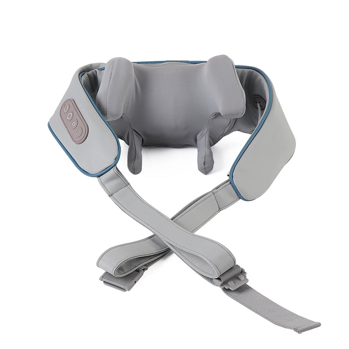 Wireless 20W Neck Shoulder Massager Kneading Therapy Shawl Grey