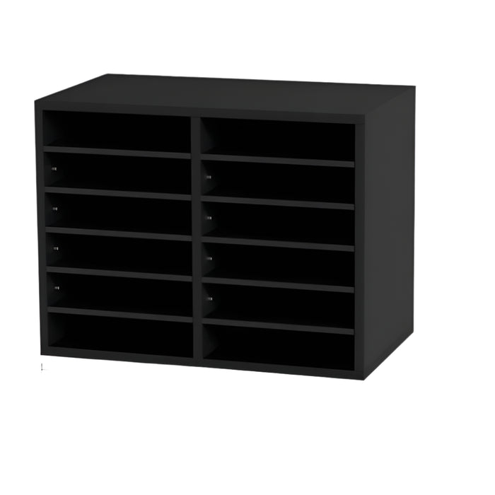 Wood Literature Organizer with Adjustable Shelves for Office and Classroom