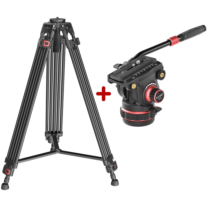 Sturdy 74" Tripod Stand for DSLR, Camcorder, and Phones