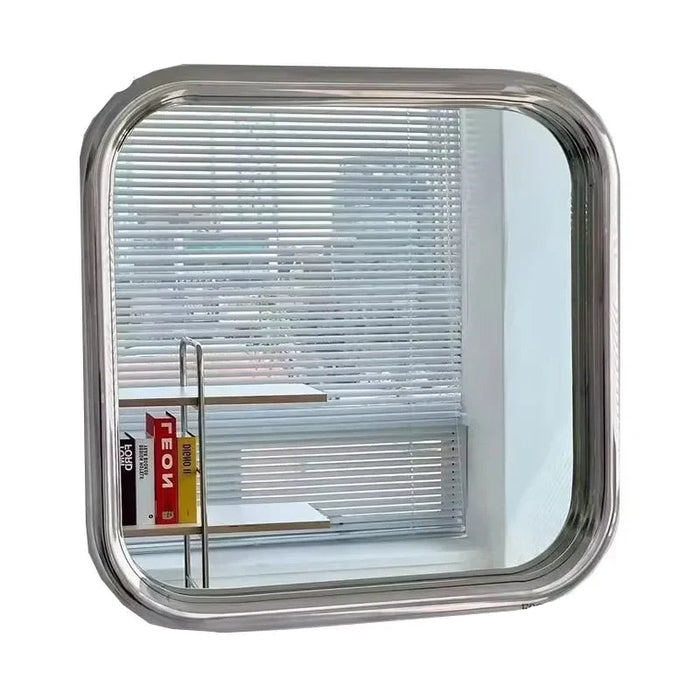 Square Decorative Wall Mirror 60cm, Silver Finish