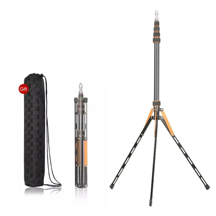 Carbon fiber adjustable tripod light stand for photography studio