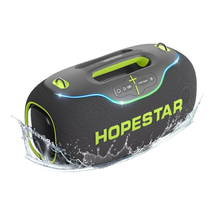 Portable Bluetooth 350W Speaker with Subwoofer & LED Lights Grey