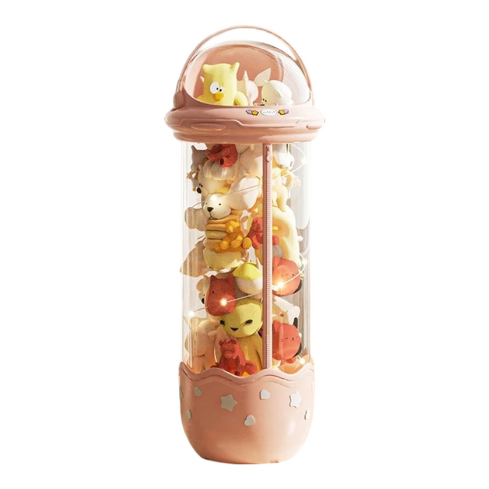 142cm Kids Toy Storage Barrel with Light & Zipper Lid