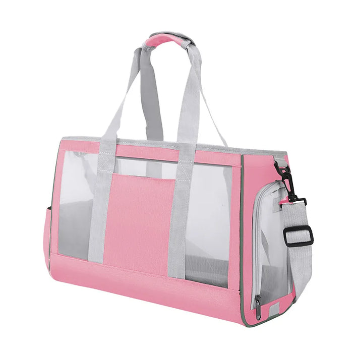 Outdoor Cat & Dog Carrier Pink 44x18x30cm