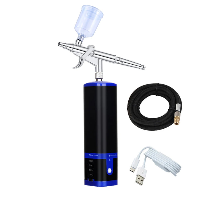 Portable Cordless Airbrush Kit - B with Compressor and Rechargeable Battery