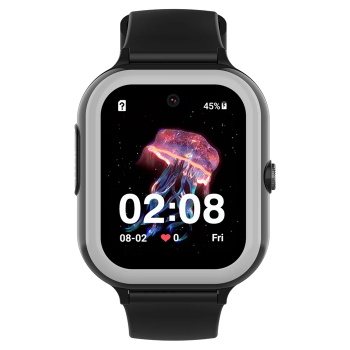 Waterproof 4G Kids Smartwatch with AMOLED Screen Black