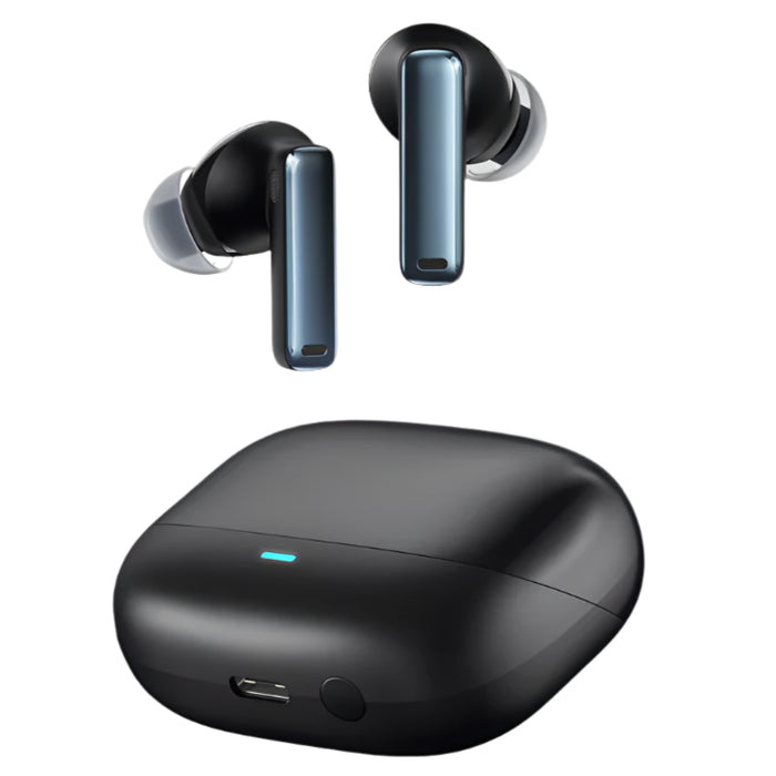 Black Noise Cancelling Wireless Earphones Bluetooth 53 with -48dB ANC and immersive 3D Audio technology