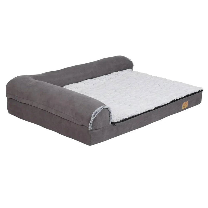 Luxury L-Shape Design dog bed for extra-large dogs