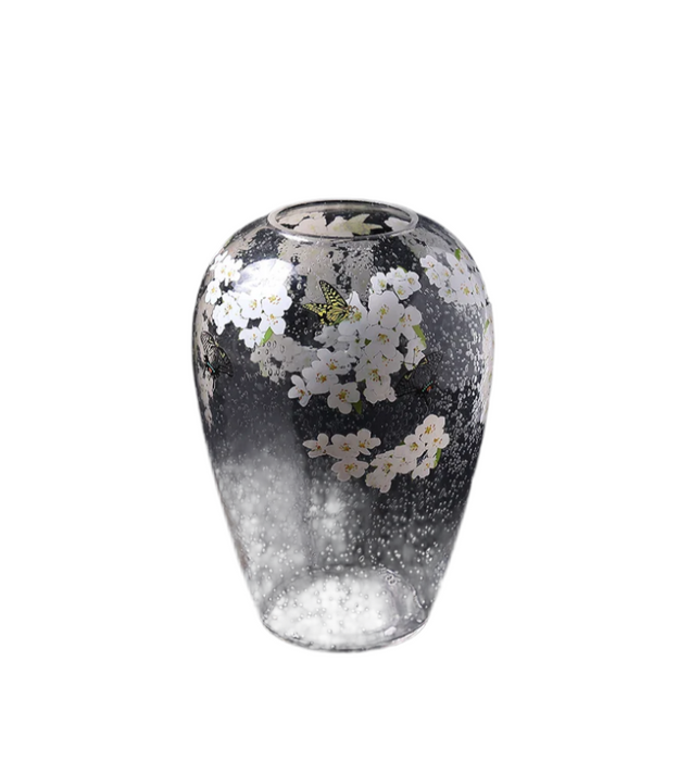 Luxury Glass Vase for Office or Living Room Decor 25x17x10cm