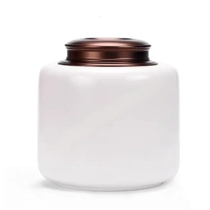 Decorative Ceramic Pet Urn Customizable Ashes Container for Cat Remembrance