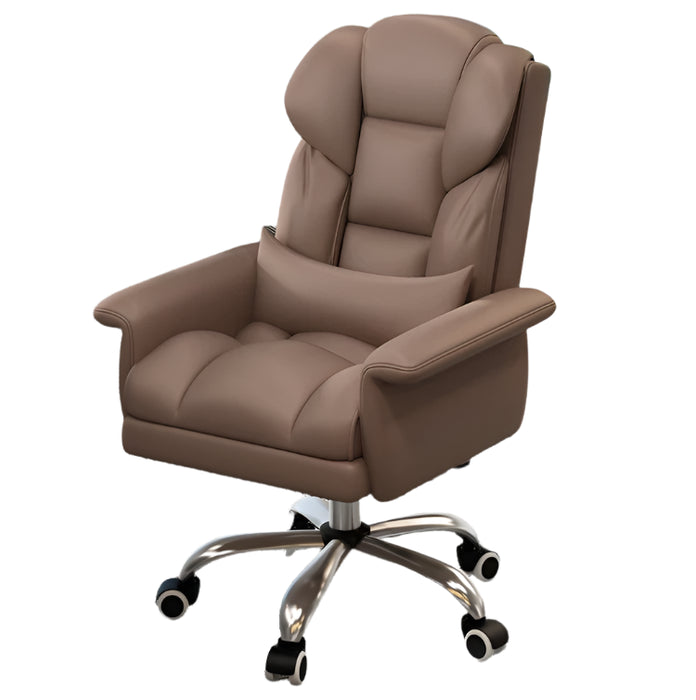 Coffee Sponge Executive Office Chair with Swivel and Footrest