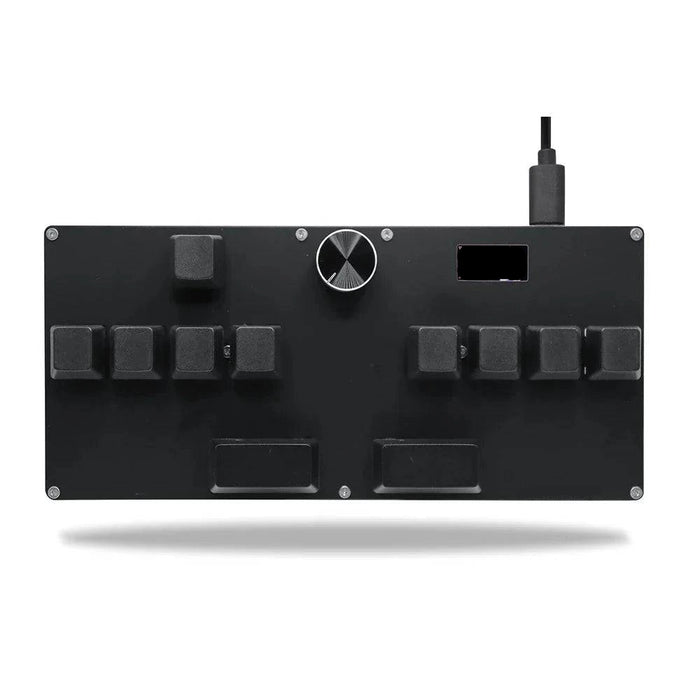 Mechanical keyboard with magnetic switches, programmable knob, and IPS display