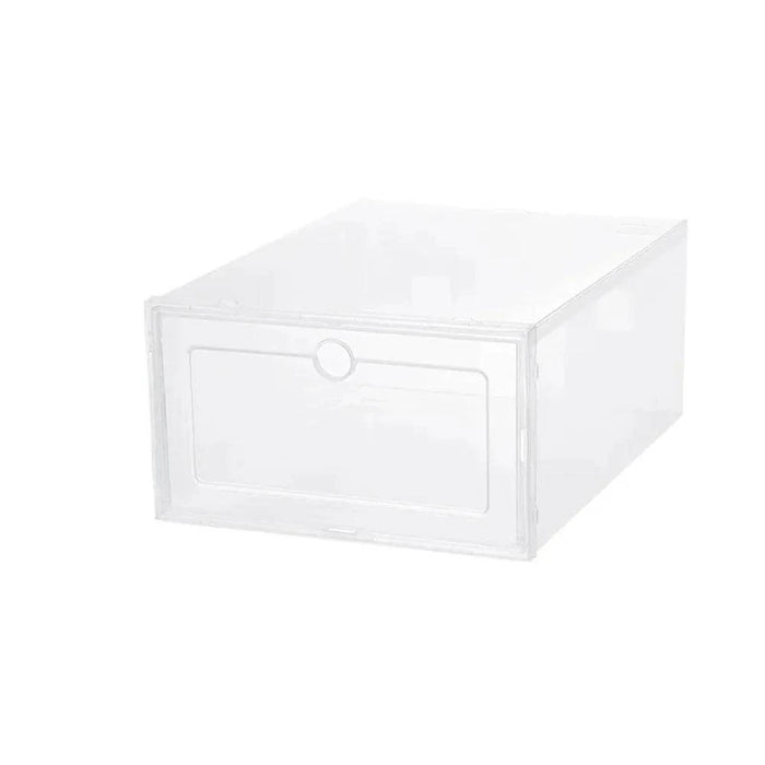 Foldable Plastic Shoe Box Set, Clear Organizer for Storing Shoes up to Size 40, Stackable Design for Maximized Storage Space, Made from High-Quality PP Plastic