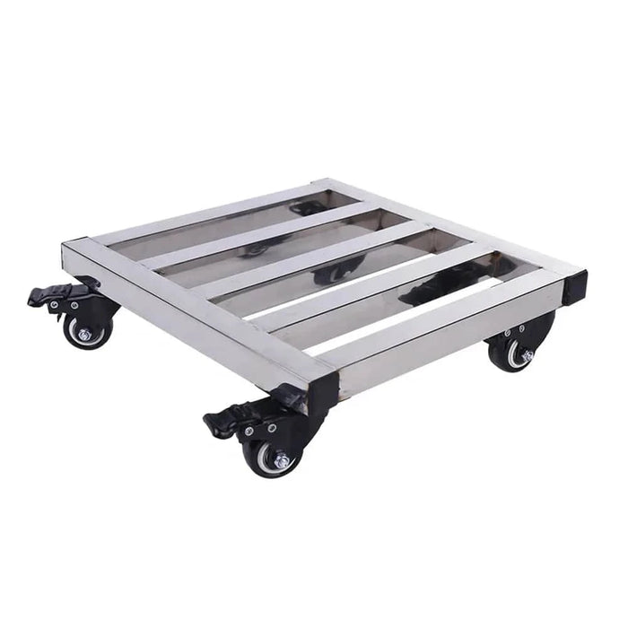 Stainless steel transport trolley with brake and casters for easy movement