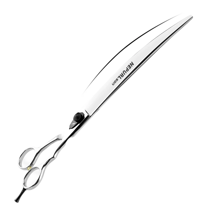 10-Inch Silver Straight Pet Grooming Scissors – 440C Steel