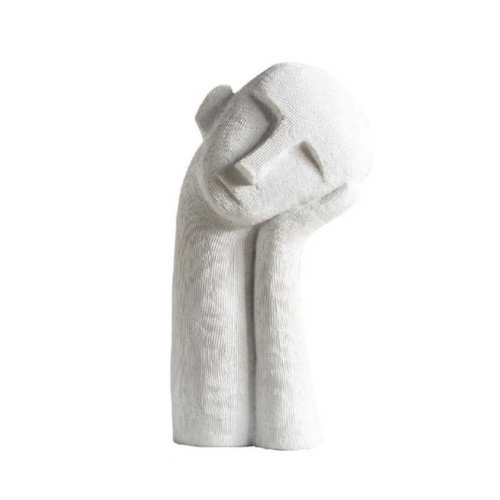 Abstract Face Shape Resin Craft Sculpture Style for Home Decor