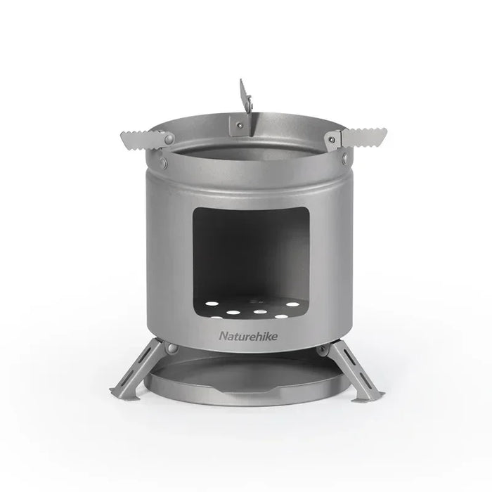 Mini Titanium Firewood Stove, Lightweight Portable Outdoor Burning Stove, 16cm