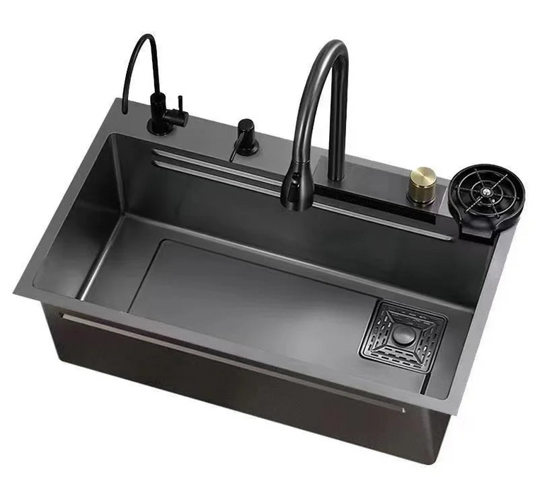 304 Stainless Steel Kitchen Sink with Faucet and Soap Dispenser