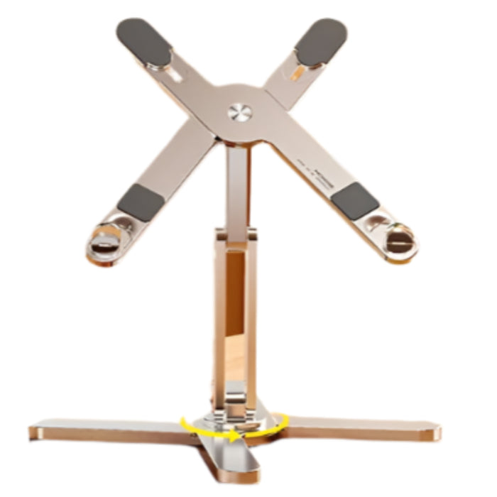 360° Rotating Laptop Stand, Metal Riser for Desk, Adjustable Notebook Holder for MacBook and Computers