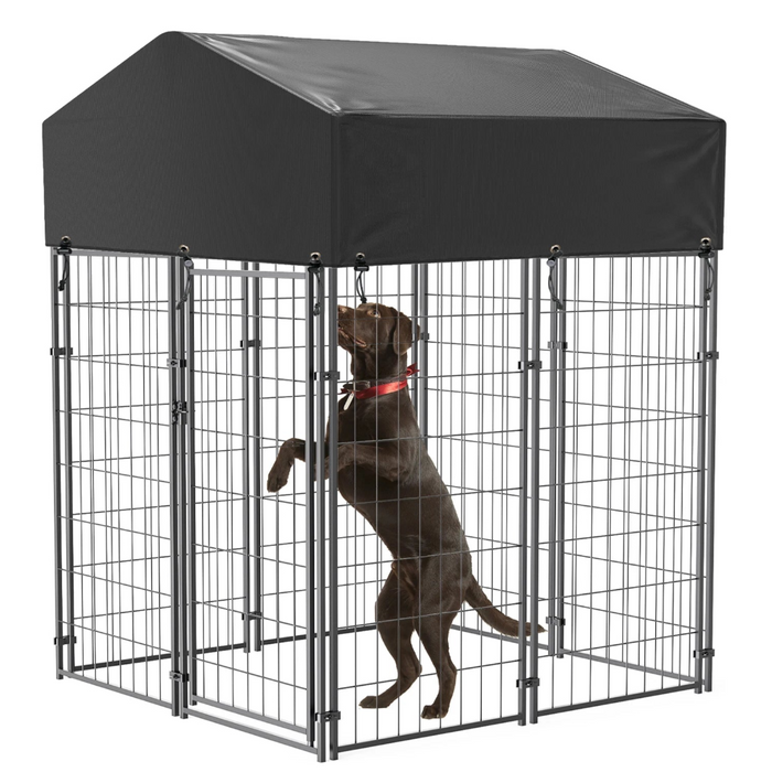 Waterproof Outdoor Dog Cage with Strong Latches & Stakes XL-47x50x65in