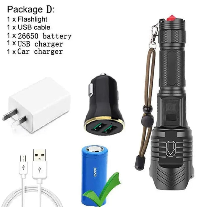 Waterproof Flashlight with XHP90 P Bulb - FLUXA