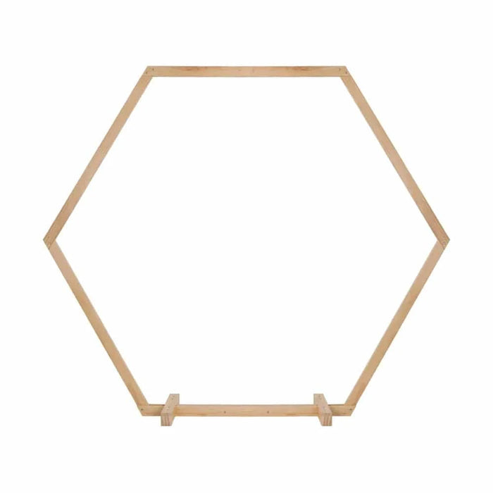 Hexagonal wooden wedding ceremony arch with weight capacity of 5kg