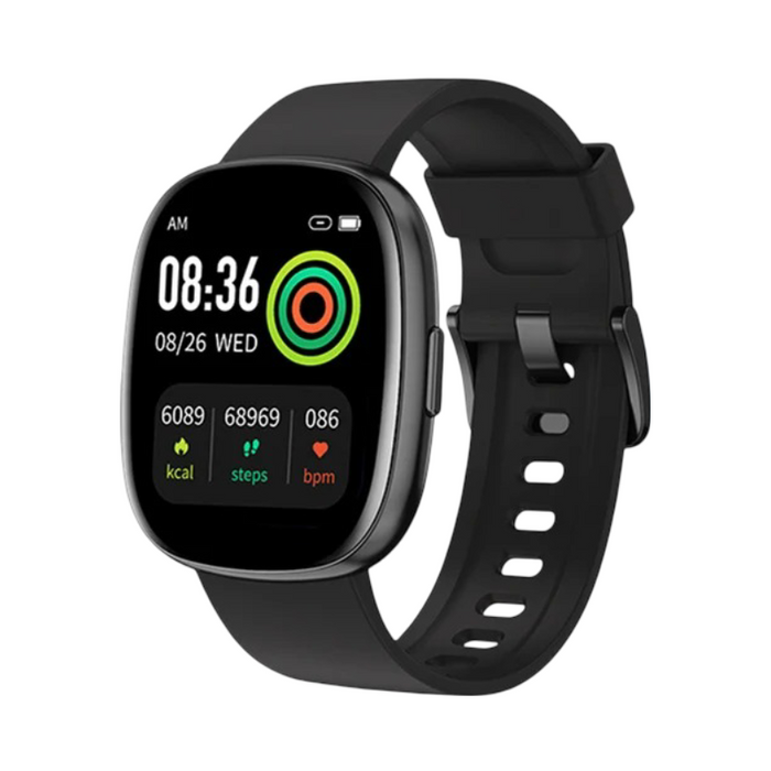 1.83" AMOLED Touchscreen Smartwatch with Heart Rate Monitor Black