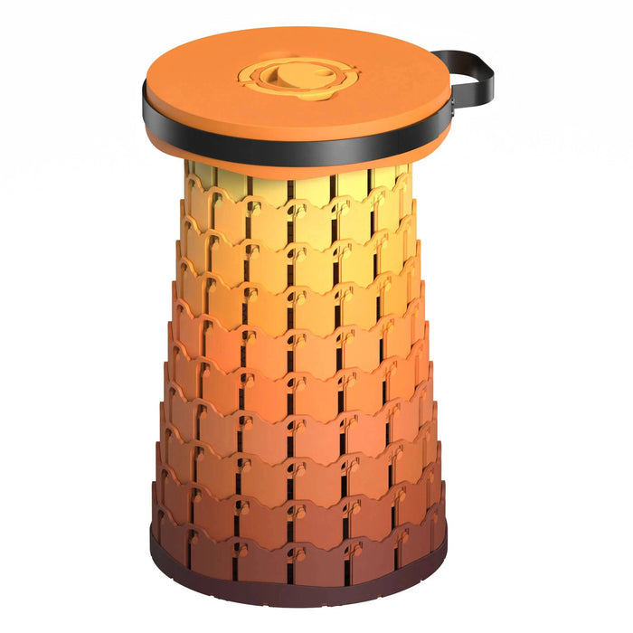 Orange Camping Stool made from durable PP material, easy to carry