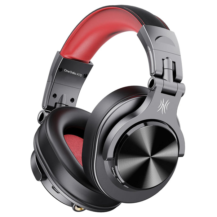 Wireless Over Ear Headphones Red with Studio Audio
