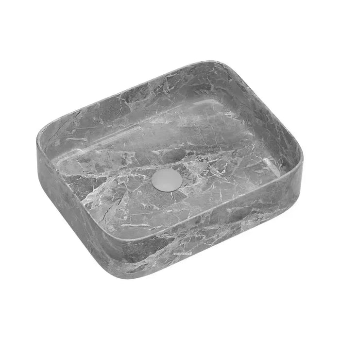 Stone Pattern Countertop Sink, 46x33x14cm Ceramic Basin