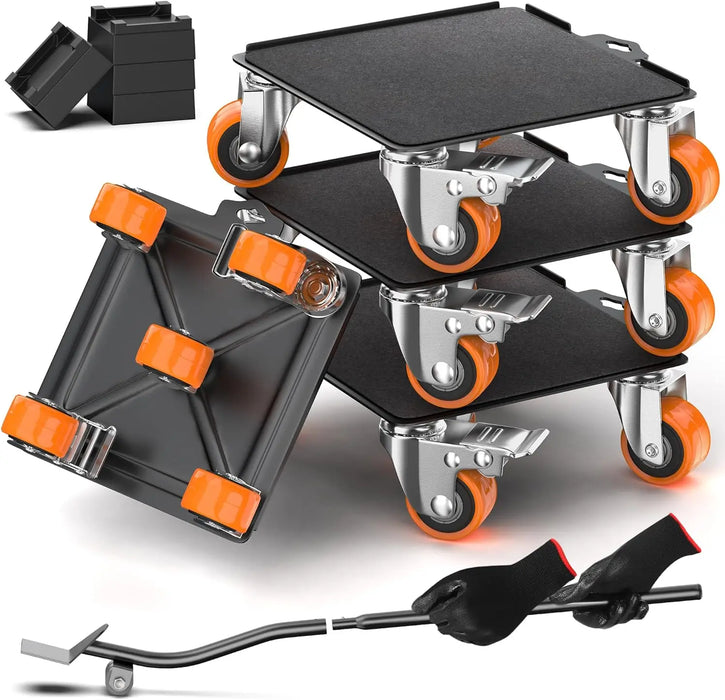 Furniture Movers with 5 Caster Wheels Heavy Duty 2000lb Capacity for Effortless Transport