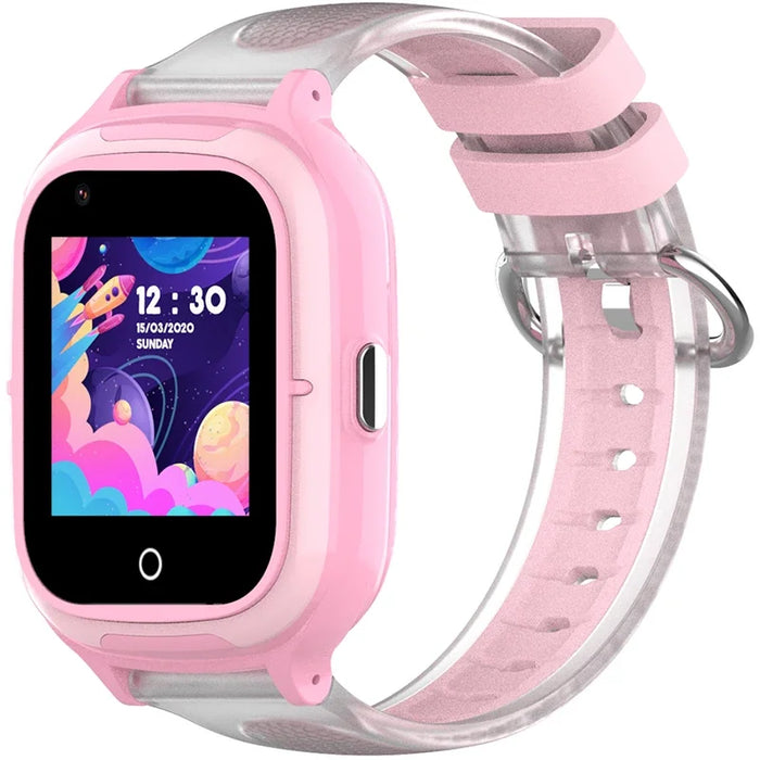 Waterproof GPS Tracker Watch for Kids with SOS, Pink