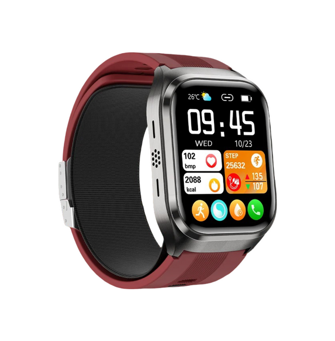 IP68 Waterproof Smartwatch with Blood Pressure & Sugar Monitor