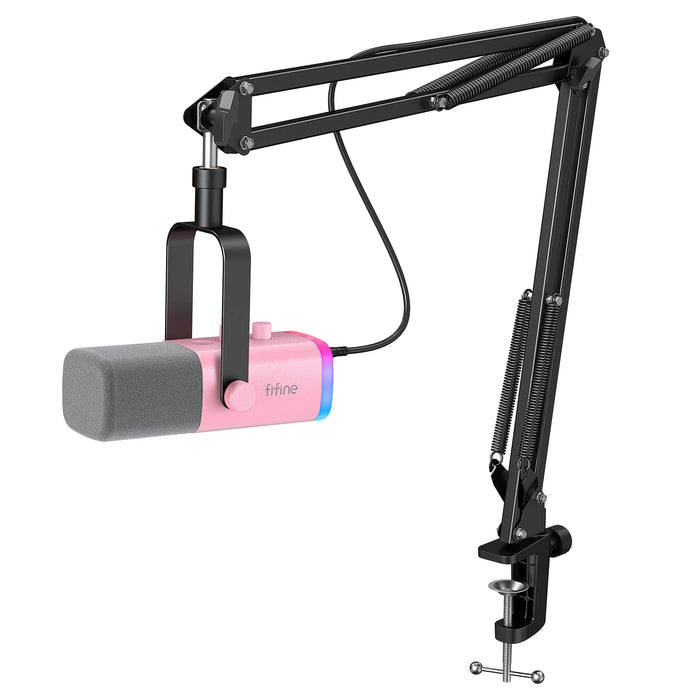 Studio Mic Set with Adjustable Arm, RGB Lights & USB/XLR - AM8TP
