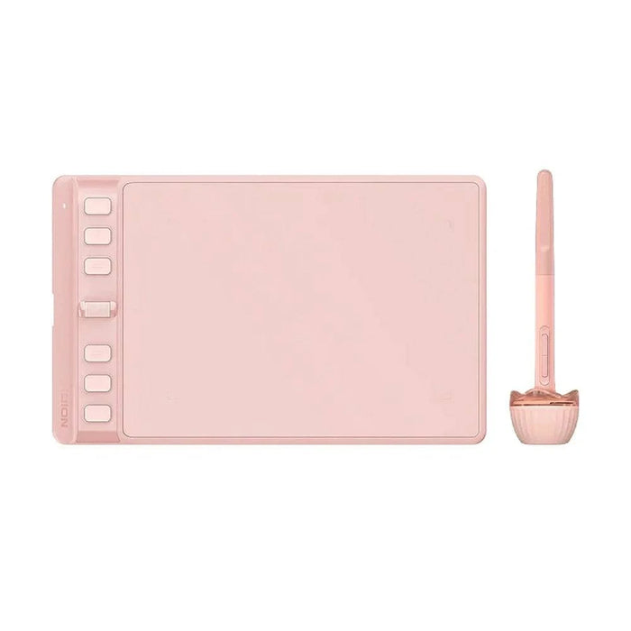 16 x 10 Cm Graphics Tablet with 6 Express Keys, Supports Android, Mac, Windows (H641P-Pink) - FLUXA