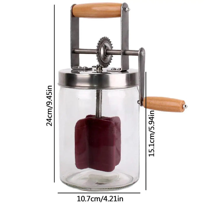 Butter churner kitchen accessory for making fresh creamy butter