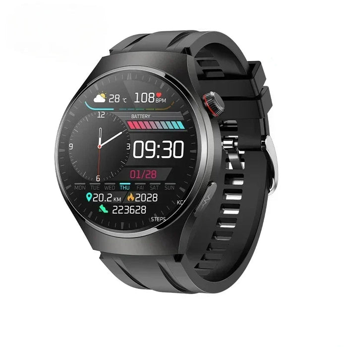 Fitness Smartwatch with Blood Lipid, ECG & Heart Rate Tracker, Black
